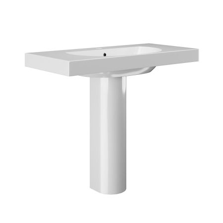 Раковина BUONGIORNO подвесная\мебельная 100, белая глянцевая, артикул BG.wb.100