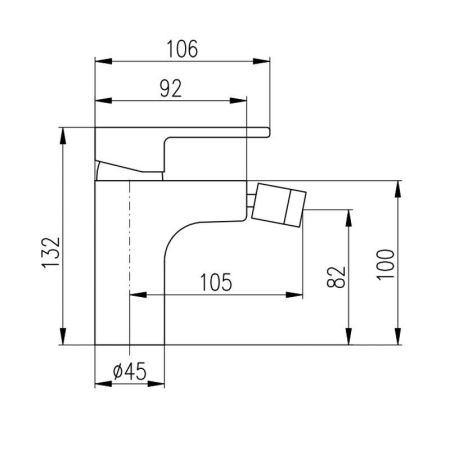 Смеситель для биде Rav Slezak VLTAVA VT445.5K, хром, артикул VT445.5K