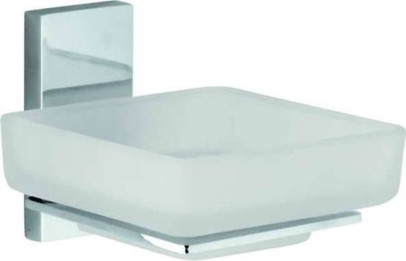 Sanibano Agatha, настенная стеклянная мыльница, цвет хром, артикул H9950/15CR