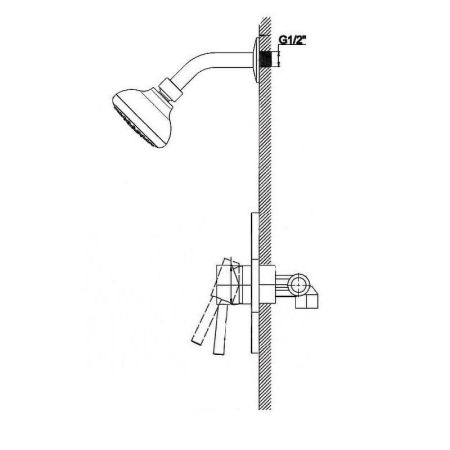 Встраиваемая душевая система Haiba HB80088, хром, артикул HB80088