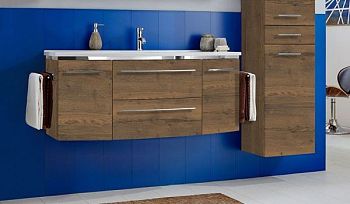 Marlin 3040city, тумба под керамическую раковину 120 см (2 ящика, 2 двери), цвет дуб коричневый