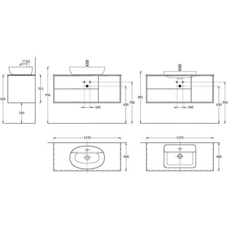 Тумба PLAZA Modern подвесная 120 белый 3 ящика, артикул PLB.M.120.3\WHT