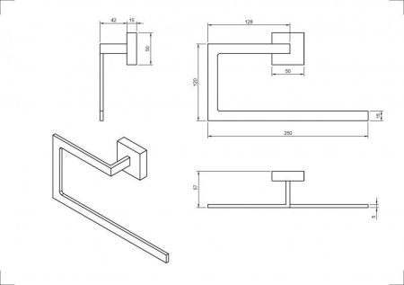 Полотенцедержатель CEZARES PRIZMA-RN, артикул PRIZMA-RN-01
