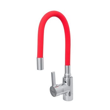 Смеситель для кухни Сантаком stMIRA 5098-1, красный