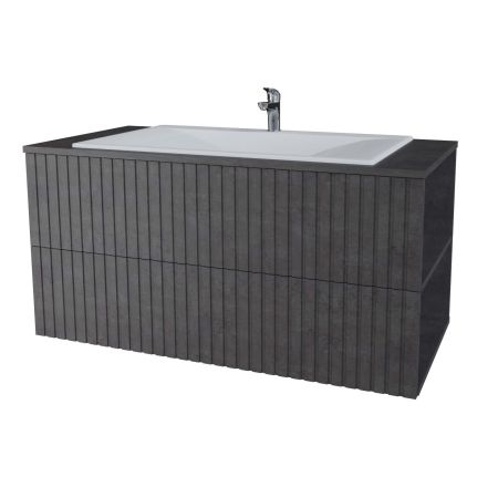 Тумба подвесная "Дэрри 100", бетон / цемент, Pulsus 70, артикул SP-00001038