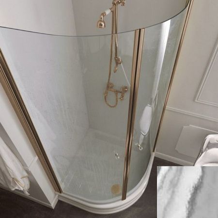 KERASAN Душ. ограждение h187см ''четверть круга для поддона 1342 80х80см, проф.бронза, прозрачное.стекло .цена со склада), артикул 9158 T3