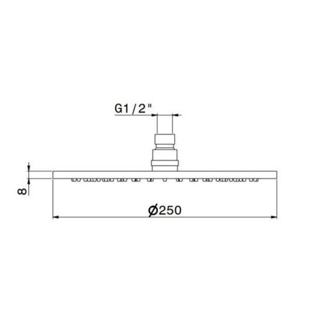 Круглая душевая лейка OLE, матовый черный, артикул 27747KM.01.093