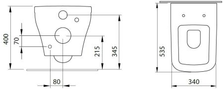 Чаша подвесного унитаза Allen Brau Infinity 4.21011.20 белый глянец, артикул 4.21011.20