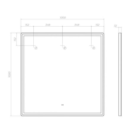 Зеркало VIGO Roberta Comfort 1000, артикул 169