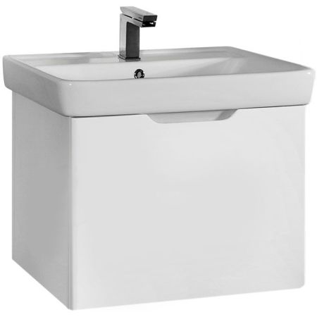 Тумба TINY 50 см, подвесная, 1 ящик, белый глянец (ум. Мини 50)