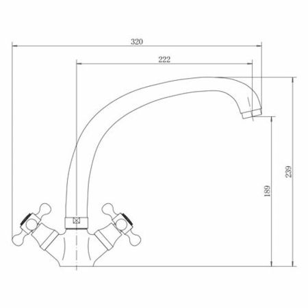 Смеситель для кухни FASHUN A4219-2, хром