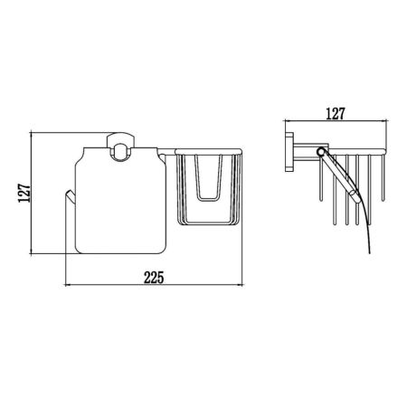 Держатель для туалетной бумаги и освежителя Savol S-L09951, хром, артикул S-L09951