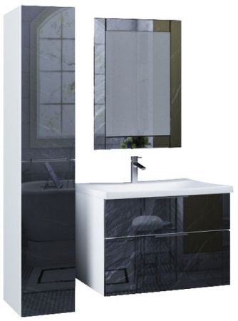 Тумба с раковиной Marka One Idalgo 75П Onyx