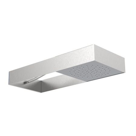 FIMA|Carlo Frattini Wellness Верхний душ Moove настенного монтажа в раме из брашированной нержавеющей стали, передвижной модуль подачи воды, цвет хром, артикул F2991SCR