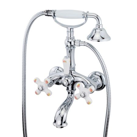 PROVANCE Смеситель для ванны внешний, бел. с декором/хром, артикул 19471