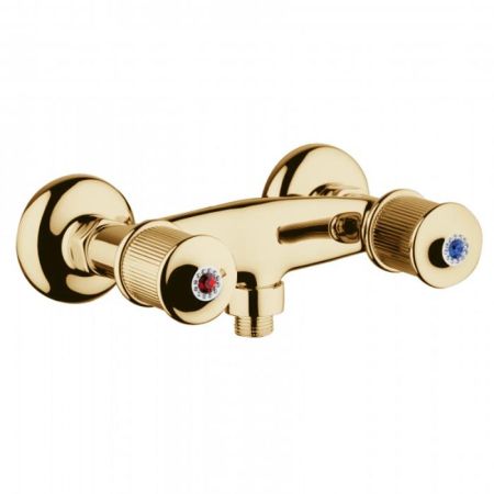 Bongio Impero Смеситель для душа, цвет золото/Blue and Red Swarovski, артикул 65523OR00
