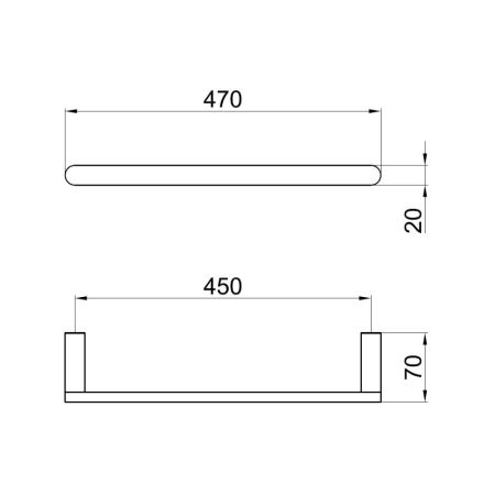 Полотенцедержатель Webert Living LV500501345, никель, артикул LV500501345