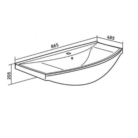 УМЫВАЛЬНИК RUNO мебельный Kirovit Стиль 85 (УТ000001523), артикул УТ000001523
