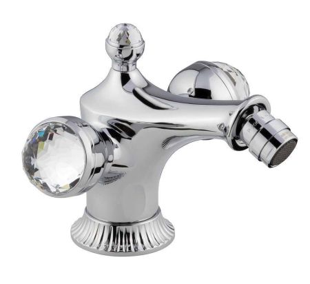 Emmevi The One Atena, смеситель для биде. Прозрачные кристаллы Swarovski, цвет хром