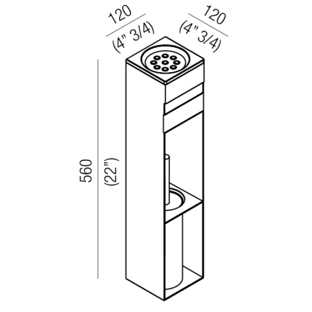 Agape 369 Стойка с туалетным ёршиком, держателем т/б и мыльницей, цвет: глянец, артикул A369216AZ