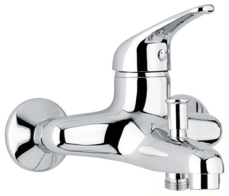 Смеситель Ambra с ручным душем для ванной, цвет белый-хром