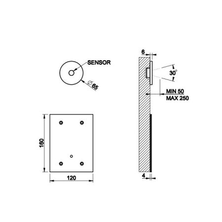 GESSI Электронное удаленное управление для настенного излива, с кран-фильтром для регулировки температуры и напора воды, цвет хром, артикул 30651#031