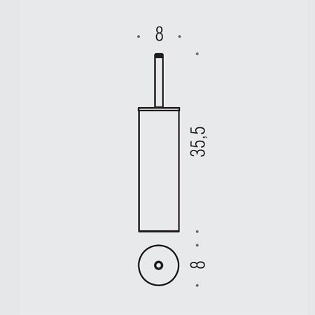 Colombo Basic Ершик для унитаза напольный, цвет: чёрный матовый, артикул B2706.NM
