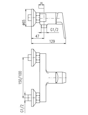 Смеситель для душа Rav Slezak Colorado CO282.5, артикул CO282.5