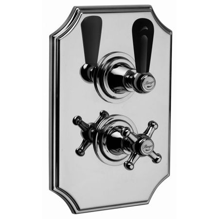 Bongio Mille Nuits Смеситель термостатический для душа, цвет хром/черный фарфор
