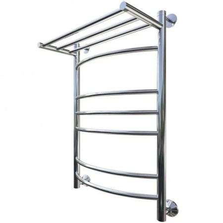 Водяной полотенцесушитель Тругор Приоритет 2 П НП 80x60 с полкой Хром, артикул Приоритет2/нп8060П