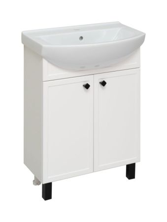 Тумба Runo Римини 65 белая под умывальник 00-00001182 (Best 65) (00-00001254), артикул 00-00001254