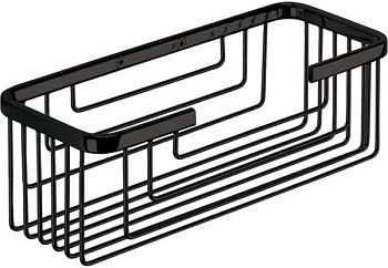 Gedy, решётка прямоугольная 1-уровневая (25,2х10,2хh8,6), цвет черный матовый