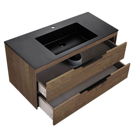 База под раковину Chiara 2D 1000 подвесная, 2 выкатных ящика soft-close, T.Oak, артикул VMC-2C2100TO