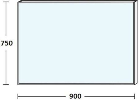 Зеркало De Aqua Алюминиум 9075 LED (с подсветкой по периметру)