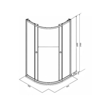 Уголок ZF91 душевой PARLY с поддоном