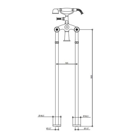 Bongio Impero Смеситель для ванны, цвет золото/Swarovski, артикул 06528OR00