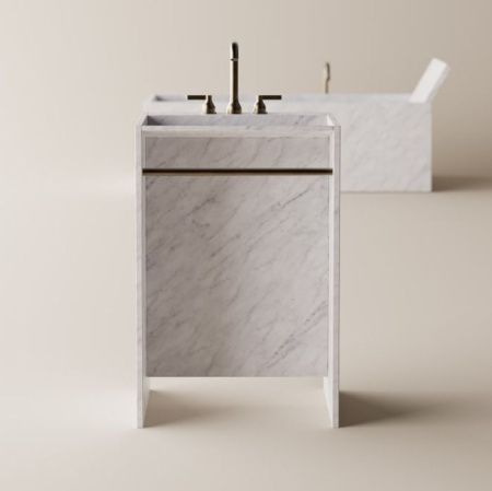 AGAPE FACE A FACE Раковина 600х500х900 мм., отдельностоящая, с сифоном, полотенцедержатель белый, мрамор Bianco Carrara AGAPE FACE A FACE Раковина 600х500х900 мм., отдельностоящая, с сифоном, полотенцедержатель белый, мрамор Bianco Carrara