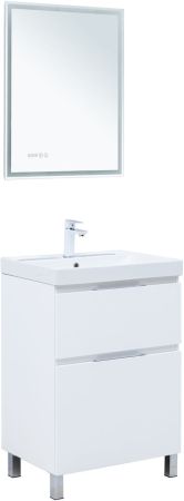 Тумба под раковину Aquanet Алвита New 60 напольная, белый матовый, артикул 00344132