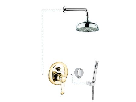 Emmevi Tiffany, душевой комплект 601OR, цвет золото Emmevi Tiffany, душевой комплект 601OR, цвет золото