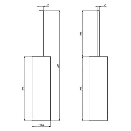 FIMA|Carlo Frattini Quadra Ёршик напольный, цвет хром, артикул F6026/3CR