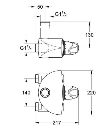 Термостатический смеситель для душа GROHE Grohtherm XL, хром (35085000) Термостатический смеситель для душа GROHE Grohtherm XL, хром (35085000)
