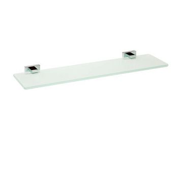 Полка стеклянная Plaza 600x35x140мм, хром