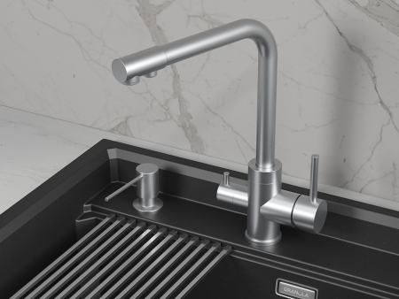 Смеситель для кухни Granula (5015, НЕРЖ), артикул 5015, НЕРЖ