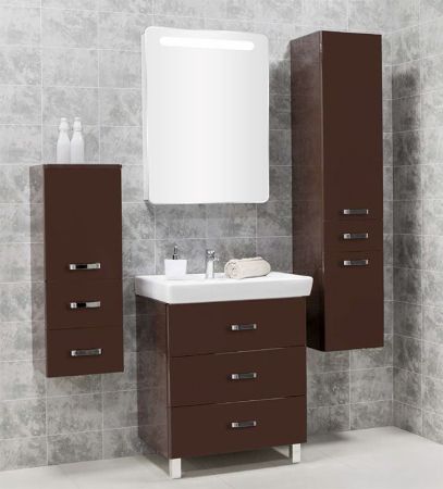 Тумба под раковину АКВАТОН АМЕРИНА М 67 1A169001AM010 (напольная, белый глянец), шт, артикул 1A169001AM010