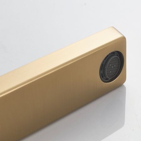 Смеситель для раковины высокий Rose R1811G-1, золотой сатин, артикул R1811G-1