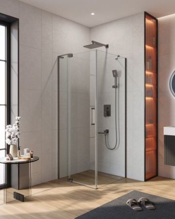 SLIDER-AH-1-80-70/80-BR-GM Душевой уголок, артикул SLIDER-AH-1-80-70/80-BR-GM