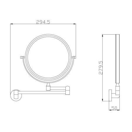 Зеркало косметическое Rav Slezak COLORADO COA1100, хром, артикул COA1100