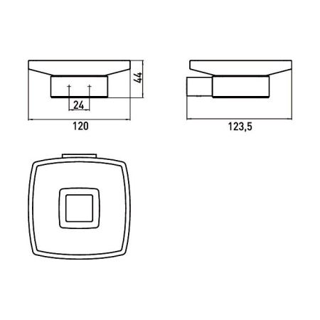Emco Loft подвесная мыльница хрустальное стекло сатинированное, цвет emco-steel, артикул 0530 016 00