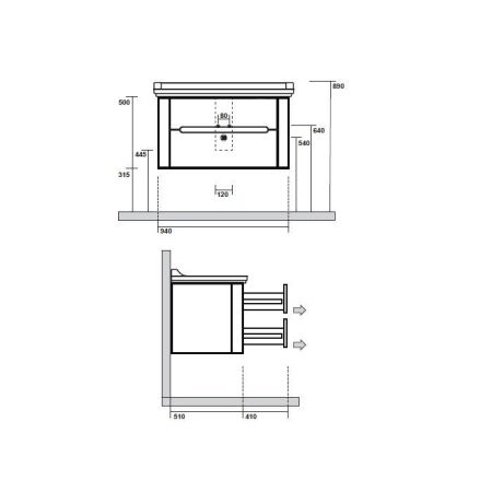Kerasan Waldorf Раковина керамическая 100х55см, c 1 отверстием под смеситель, белая, цвет заглушки - хром, артикул 4142K1bi/cr*1