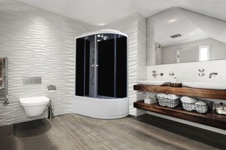 Душевая кабина Parly Classic Эконом EC122L 120х215 профиль Белый стекло тонированное, артикул 7378